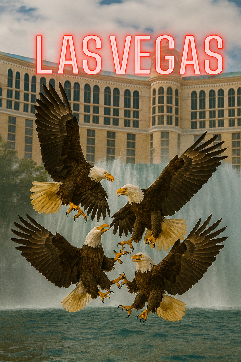 Las Vegas Freedom – Eagles over Bellagio Fountains”